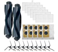 For Eufy Robot Vacuum C10 with Self Empty Station Replacement Accessory Pack - 13-Piece Set,with MainFor BrushSide, For Brushes, Filters, Dust Bags and Mop Cloth(B)