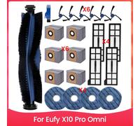 For Eufy X10 Pro Omni Parts Accessories Main Side Brush HEPA Filter Mop Cloth Dust Bags Replacement