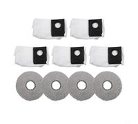 For Eureka J15 Max Ultra Self-Emptying Robot Vacuum Accessory Kit Mop Cloths Plus Dust Collection Bags for Continuous Operation