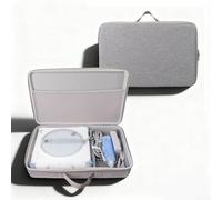 For EVA Storage Bag for Ecovacs W1S/W2S For Cleaning Robot, Protective Hard Case with Compact Design, Dust-Resistant Carry Box for Robotic Glass Cleaner Accessories, Black(Grey)