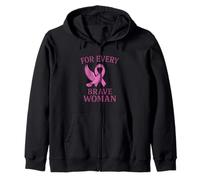 For Every Brave Woman Awareness Zip Hoodie