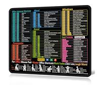 for Excel Shortcuts Desk Mat Cheat Sheet Mouse Pad Keys Keyboard Mousepad for Excel Word PowerPoint Windows 11.8"x9.8" Portable Non-Slip Waterproof Home Office Gaming Accessory Appreciation Gift