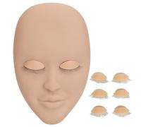 for Eyelash Extension Face Mannequin, 3 Pairs Removable Eyelids, Single Layer, Training Note: I assumed The use - Scene as Training Since It's a Common use - case for Such Man (Skin Color)