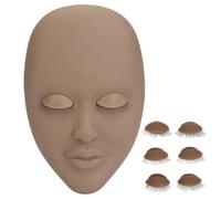 for Eyelash Extension Face Mannequin, 3 Pairs Removable Eyelids, Single Layer, Training Note: I assumed The use - Scene as Training Since It's a Common use - case for Such Man (Brown)