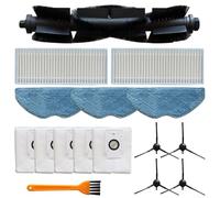 For EZVIZ Compatible Robot Vacuum Cleaner Spare Parts Set with Main Brush, Filters, Mop Wipes, Dust Bags, Side Brushes for RE4 Plus RE5 Plus Models to Maintain Clean Floors (A)
