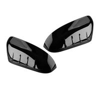 For F&ord For Explorer 2011-2015 Car Sticker Rearview Side Mirror Cover Wing Cap Exterior Door Rear View Case Trim Chrome Black ABS(Black)