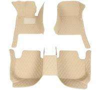 For F&ord For Focus 2 2006 2007 2008 2009 2010 2011 Custom 3D PU Leather Car Floor Mats Interior Accessories Car Accessories(Beige)