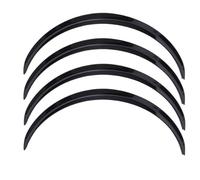 For F&ord For Focus For Edge For Fusion For Mustang Car Wheel Eyebrow Arch Trim Lips Strip Fender Flares(4Pcs-Glossy Black)