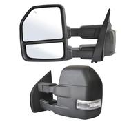 For F150 2004 2005 2006 2007 2008 2009 2010 2011 2012-2014 1Pair Power Heated Turn Signals Led Light Side Towing Mirrors Black Door Wing Mirror(2004-2006)