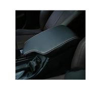 For F30 Accessories F31 3 Series 2013-2019 Center Console Armrest Box Leather Protective Cover Trim(Black white Line,Left Hand-drive)