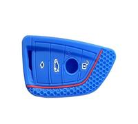 For F48 F46 F10 F20 F30 X1 X2 X3 X4 X5 X6 Z4 1 2 3 4 5 6 7 Serie 7 For Wallet Silicone Car Keychain Holder Key Case Cover(BLUE redline Liao)