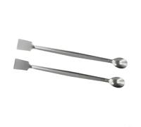 for FACULX 2/20Pcs 20cm Lab Sampling Spoon Double Ends Reagent Stainless-Steel Lab Sampling Spoon Spatula Tool,With A Long Handle, Lab Scoops(2pcs)