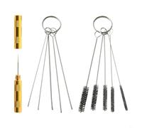 for FACULX Airbrush Cleaning Kit, Airbrush Accessories Kit 1x Golden Needle Tool + 5 Silver Needles tools + 5 Silver Brushes, Airbrush Cleaning Brushes, Spray Cleaning Repair Tool