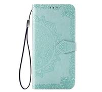 for Fairphone 5 Case, Flip Premium PU Leather Shockproof Wallet Phone Cases Mandala Folio Slim Fit Magnetic Protective Cover TPU Bumper with Stand Card Holder Slots for Fairphone 5 Mint Green