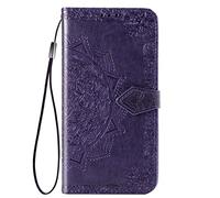 for Fairphone 5 Case, Flip Premium PU Leather Shockproof Wallet Phone Cases Mandala Folio Slim Fit Magnetic Protective Cover TPU Bumper with Stand Card Holder Slots for Fairphone 5 purple