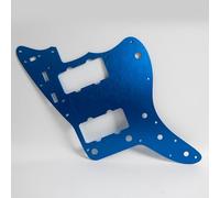 For Fender Jazzmaster Brushed Aluminum Pickguard - 13-Hole Replacement, Compatible with American/Mexican Standard Models, EMI Shielding, Anodized Finish, Right-Handed Guitar Parts (Bule)