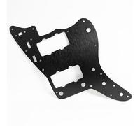 For Fender Jazzmaster Brushed Aluminum Pickguard - 13-Hole Replacement, Compatible with American/Mexican Standard Models, EMI Shielding, Anodized Finish, Right-Handed Guitar Parts (Black)