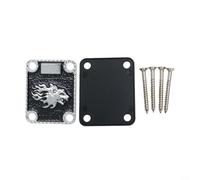 for fender Style Bolt-On Neck Plate 4 Screw Mount for fender(SilverA) | Sturdy metal alloy, enhances joint stability, prevents neck shift, includes 4 screws, silver finish