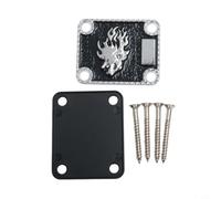 for fender Style Electric Guitar Neck Plate Metal Alloy for(SilverA)