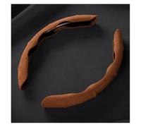 For Ferrari F8 F355 Segmented Steering Wheel Protector ComFortable Skin-friendly Sweat-absorbent Non-slip Suede Steering Wheel Cover(Light Brown)