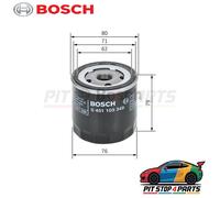 For Fiat 127 Oil Filter Bosch 0451103349 86 mm Durable Performance 1971-1983