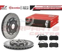 FOR FIAT 500 1.4 ABARTH FRONT 305mm FLOATING DRILLED BREMBO BRAKE DISCS PADS PAD