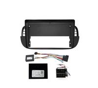 For FIAT 500 2007-2015 9INCH Car CD MP5 Radio Android Stereo Screens Navigation Dashboard Frame Cable Harness Canbus Car Radio Fascia(Frame Black canbus)