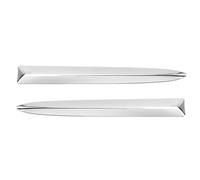 For Fiat 500 2008-2015 1Pair Car Chrome Front Bumper Upper Moulding Strips Cover Trim 735455041 735455042