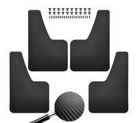 For Fiat 500 500C 500L 500X 500e For Abarth 595 695 Carbon Fiber Effect Front Rear Set Mud Flaps Splash Guards Car Splash Guard(4Pcs black)