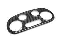 For Fiat 500 For Abarth Real Carbon Fiber Air Conditioner Knob Panel Decorative Protect Cover Car Interior Modification Stickers MENSUNUBNM