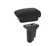 For Fiat 500 For Cronos Car Armrest Box Interior Center Storage Box Accessories Car Armrest Box(A1 black line No USB)