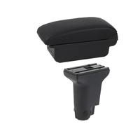 For Fiat 500 For Cronos Car Armrest Box Interior Center Storage Box Accessories Car Armrest Box(B1 black line 3USB)