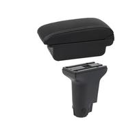 For Fiat 500 For Cronos Car Armrest Box Interior Center Storage Box Accessories Car Armrest Box(B1 white line 3USB)