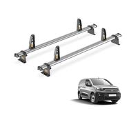 For Fiat Doblo 2022+ Roof Rack 2x Bars & Roller & Loadstops | Only fits L2 Maxi Wheelbase, Van Guard, Heavy Duty Steel Roof Bars with ladder roller and loadstops