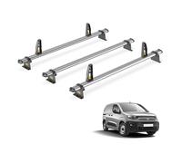 For Fiat Doblo 2022+ Roof Rack 3x Bars & Roller & Loadstops | Only fits L2 Maxi Wheelbase, Van Guard, Heavy Duty Steel Roof Bars with ladder roller and loadstops