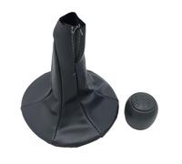 for Fiat for Panda 500 500C 2004 2005 2006 2007 2008 2009 2010 2011 2012 2013 Gear Shift Knob Lever Pen Gaiter Boot Cover Collar(Black,Set)
