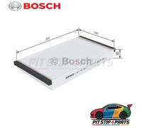 For Fiat Multipla Cabin Filter Bosch 1987432059 265 mm Premium Graded 1999-2010
