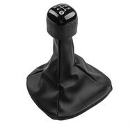 For Fiat Panda 2012 Gearshift Knob And Leather Boot Set, Black Sh | Shift Ball With Dust Cover, Quality ABS Plus PU Material, Custom Fit Interior Upgrade For Smooth Driving Contr