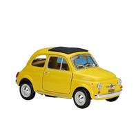 For Fiat Punto EVO 500F 1965 1:24 Alloy Car Model Die Casting Analog Sound And Light Gifts