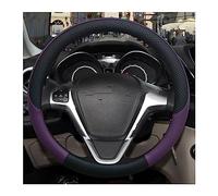 For Fiesta Micro Fiber Leather And White Inner Ring Car Steering Wheel Cover Automotive Interior Accessories Automotive Wheel Cover(Purple)