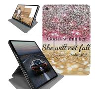 for Fire 7 case 2019 2017 Release 9th 7th Generation 7" Tablet Case-360 Rotating Stand Folding Protective Cover with Auto Sleep/Wake,Christian Bible Psalm 46-5