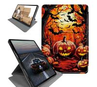 for Fire 7 case 2019 2017 Release 9th 7th Generation 7" Tablet Case-360 Rotating Stand Folding Protective Cover with Auto Sleep/Wake,Pumpkins in The Woods