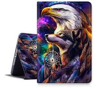 for Fire Hd 10 Tablet Case 11th/13th Generation 2021/2023 Release,Hybrid Slim Multi-Angles Stand Cover for Kindle Fire HD 10 Plus 11th Gen,Auto Wake/Sleep-Eagel Wolf Dream Catching yyyy