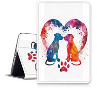 for Fire Hd 10 Tablet Case 11th/13th Generation 2021/2023 Release,Hybrid Slim Multi-Angles Stand Cover for Kindle Fire HD 10 Plus 11th Gen,Auto Wake/Sleep-Dog Pawprint Heart yyyy