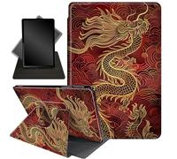 for Fire HD 10 Tablet Case 11th Generation 2021 and Amazon Fire HD10 Plus Case 10.1", 360 Degree Rotating Stand Smart Protective Case,for Fire HD 10 2021 Tablet,Dragon Red