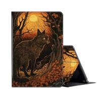 for Fire HD 10 Tablet Case (11th Generation,2021 Release) for Amazon Kindle Fire HD 10 Plus Tablet Case (10.1"),Multi-Angle Slim Stand Smart Cover w/Auto Sleep/Wake-Scary Cats Halloween Night