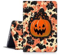 for Fire Hd 10 Tablet Case 13th/11th Generation 2023/2021 Release,Hybrid Slim Multi-Angles Stand Cover for Kindle Fire HD 10 Plus 13th Gen,Auto Wake/Sleep-Pumpkin Bats Halloween