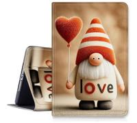 for Fire Hd 10 Tablet Case 13th/11th Generation 2023/2021 Release,Hybrid Slim Multi-Angles Stand Cover for Kindle Fire HD 10 Plus 13th Gen-Valentine Gnome Love Heart Art