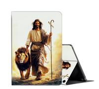 for Fire HD 10 Tablet Case 13th/11th Generation (2023/2021),Slim Adjustable Stand Cover for Amazon Kindle Fire HD 10 Plus 10.1" with Auto Wake/Sleep-Jesus Christ, The Lion of Judah