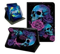 for Fire HD 10 Tablet Case 2017/2019 Neon Sugar Skull Stand Cover